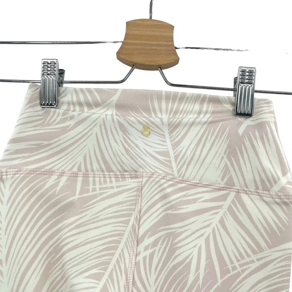 Spiritual Gangster High Vibe Leggings Pink Palm Print Size XS - Picture 7 of 10